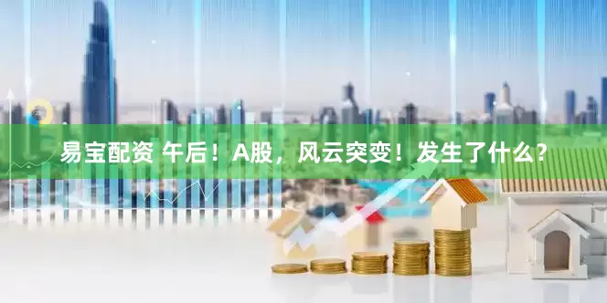 易宝配资 午后！A股，风云突变！发生了什么？